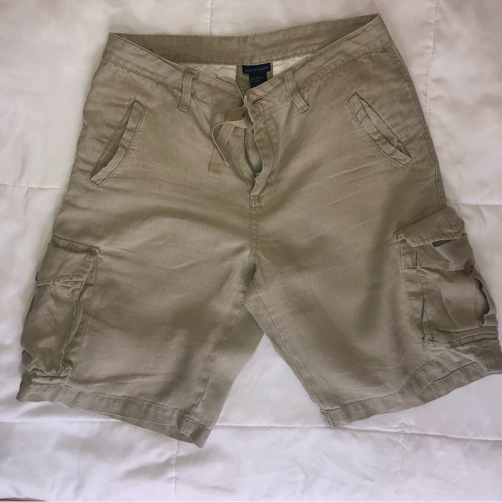 Linen Cargo Shorts
